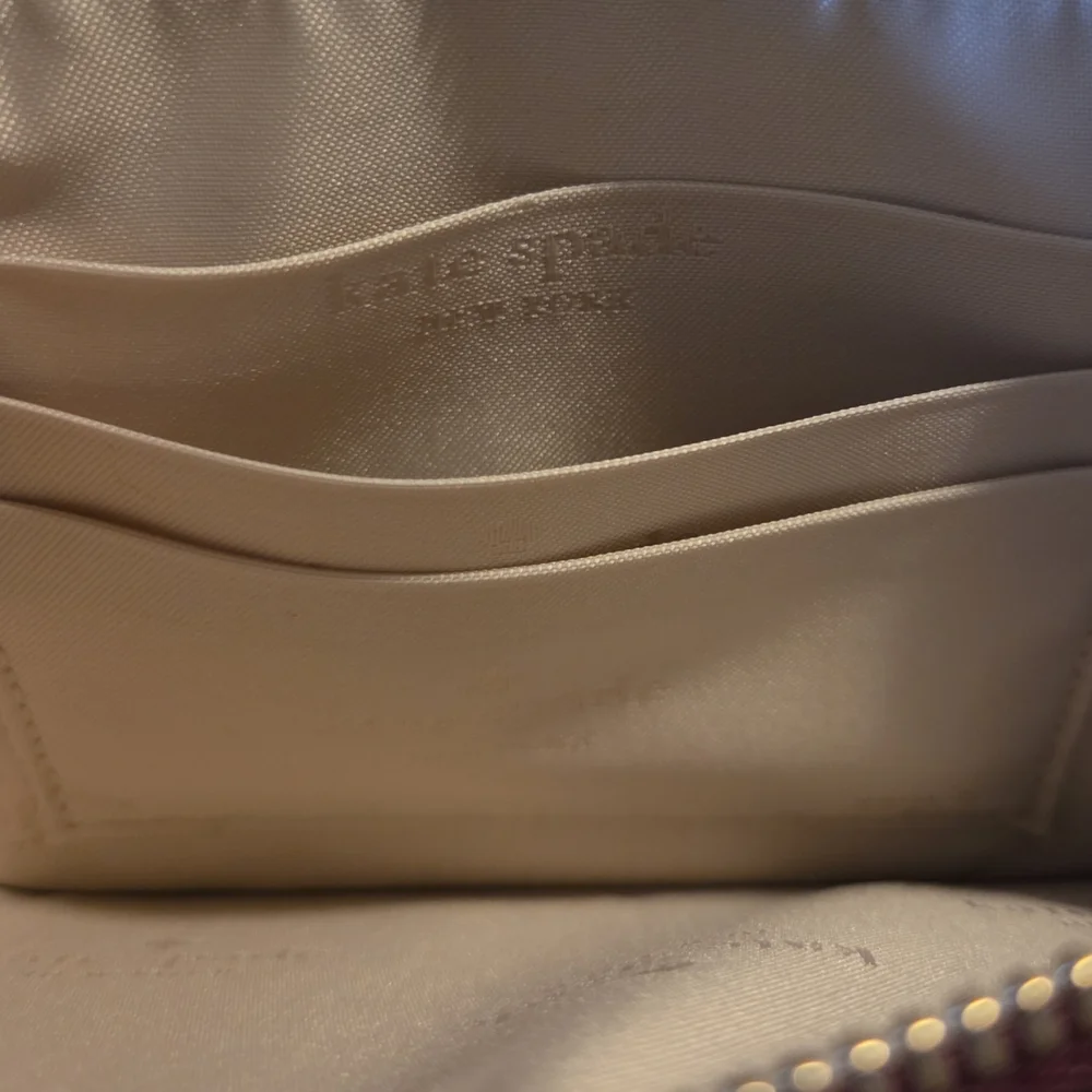 Kate Spade Metallic Purple Wristlet Wallet Clutch Zip Leather‎
